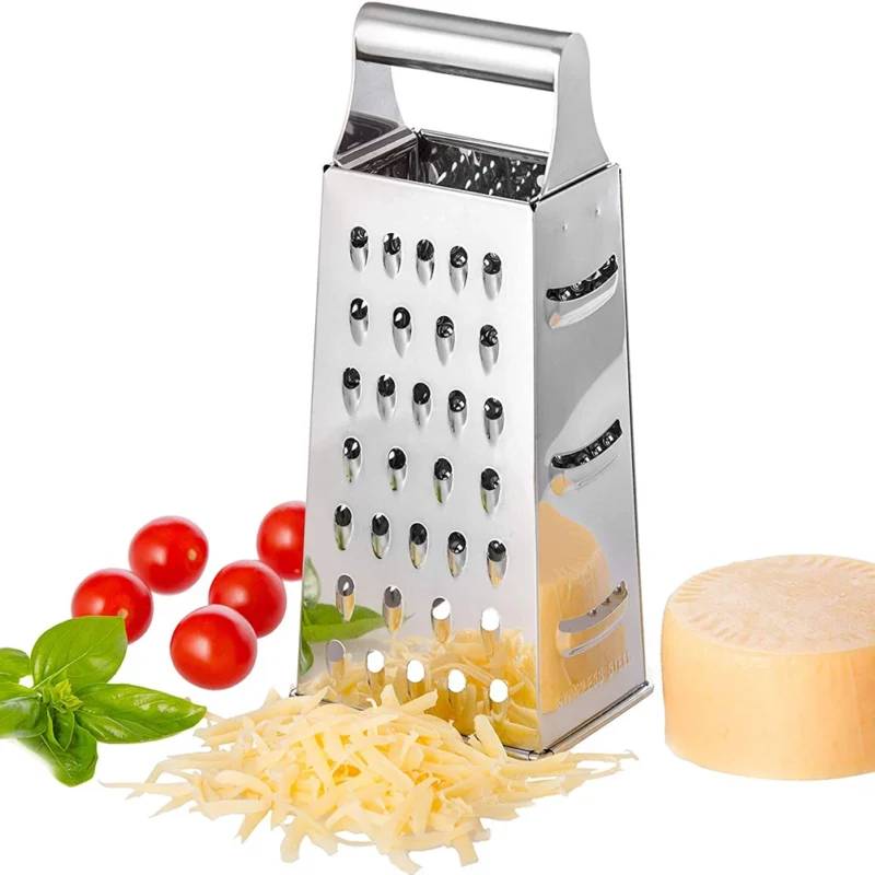 Stainless Steel 4 Sided Blades Household Box Grater Container Multipurpose Vegetables Cutter Kitchen Tools Manual Cheese Slicer - Image 6