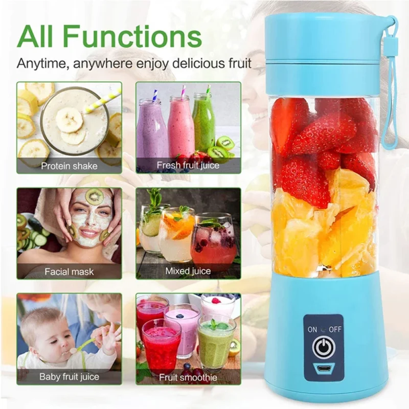 Portable Mini Electric Juicer USB Charging Smoothie Milkshake Maker Automatic Fresh Squeezer Fruit Orange Lemon Kitchen Blender - Image 11