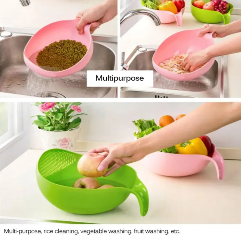 Rice Washing Filter Strainer Basket Colander Sieve Fruit Vegetable Bowl Drainer Cleaning Tools Home Kitchen Kit kitchen tools - Image 6