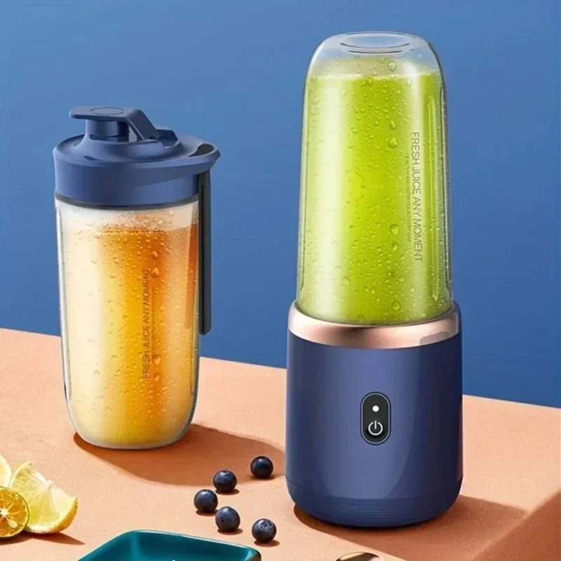 Portable Fruit Mixers Juicers Double Cup Fruit Juice Blenders Summer Electric Juicer USB 6 Blades Juicer Cup Machine for Kitchen - Image 10